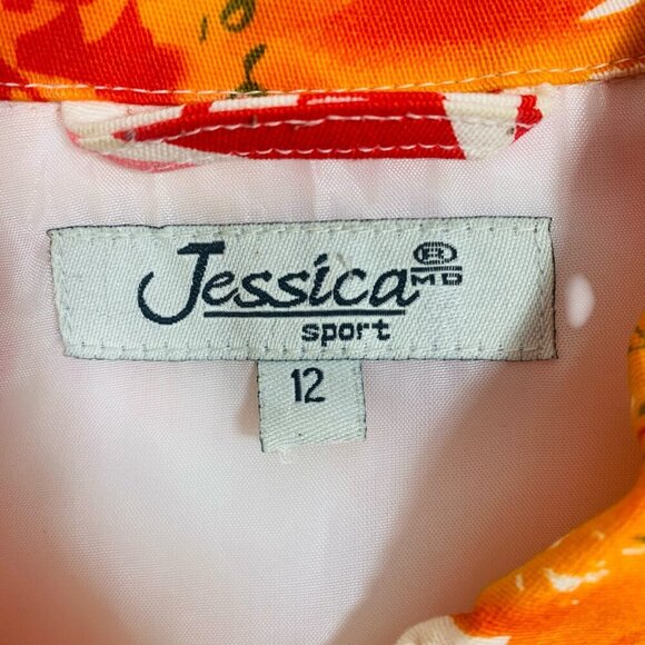 colorful floral print jacket Jessica sport sz 12 - Picture 2 of 16